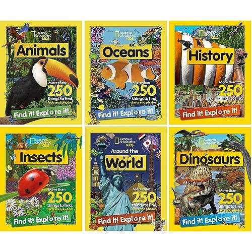 National Geographic Kids Find it! Explore it! 6 Books Collection Set(Animals, Oceans, History, Insects, Around the World & Dinosaurs) ( More Than 250 Things to find,Facts and Photos!) - National Geographic Kids: 9780008652005 - AbeBooks
