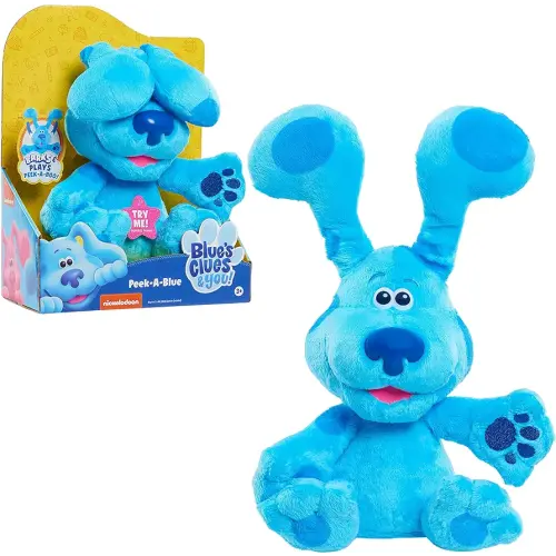 Blue’s Clues & You! Peek-A-Blue, Interactive Barking Peek-A-Boo Stuffed Animal, Dog