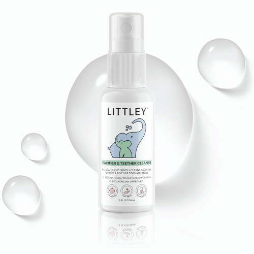 Think Smarter Products Littley Pacifier & Teether Cleaner, Hypochlorous Acid, Non-Toxic, 2oz Spray