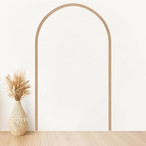 Novabright Unfinished Arch Decorative Wood Trim Pre-Cut Wood Molding Cute DIY Moulding Trim Decorative Wainscoting Panel for Home Wall Cabinet Shelf Window Door, 60 x 36 Inch