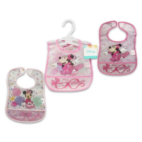Minnie Mouse Crumb Catcher Bib 2 Pack Licensed by Disney