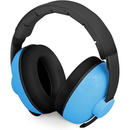 Baby Headphones for Noise Protection - Infant Ear Muffs Noise Protection - Toddler Noise Cancelling Headphones - Baby Ear Protection for 0 to 36 Months, Adjustable - Blue