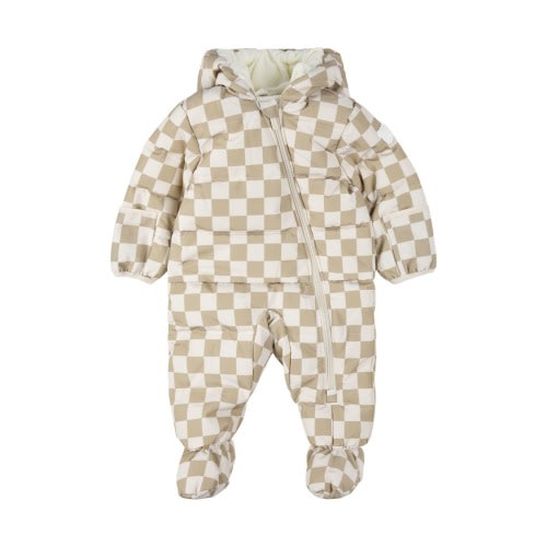 Checkerboard Hooded Snowsuit