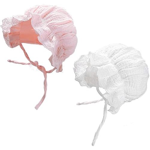 Baby Girl Boy Lace Cotton Bonnet Newborn Infant Soft Warm Cap Toddlers Breathable Eyelet Beanie Sun Protection Hat