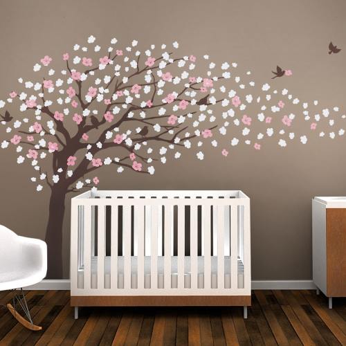 Tree Wall Decals - Cherry Blossom Tree Decal - Large