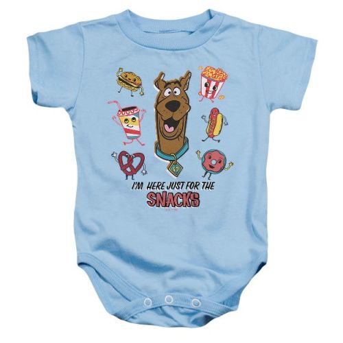 Baby Scooby Doo! Scooby Just Here For The Snacks Infant Bodysuit Light Blue 6 Months