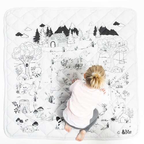 Magical Woodland I-Spy Organic Large Square Play Mat - Quilted and Padded Playmat - Gender Neutral - READY TO POST - Finch & Folk