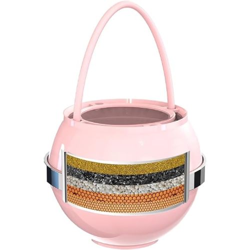 Bath Filter for Tub - Kinder Water Filter for Bathtub, Hard Water Softener to Remove Lead,Chlorine and Fluoride, Improve Skin, Hair and Nails Condition,Pink