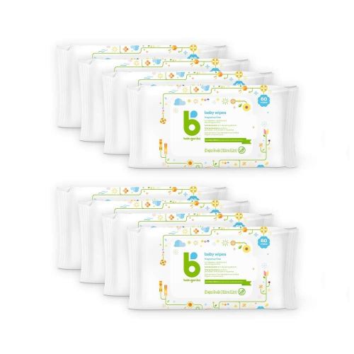 Babyganics Unscented Diaper Wipes, 640 Count, Non-Allergenic and formulated with Plant Derived Ingredients, Packaging May Vary