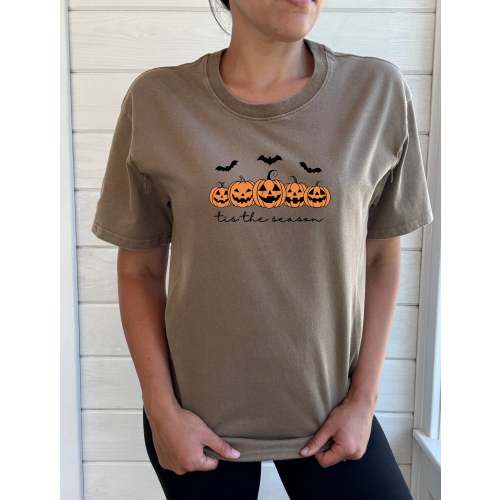 'Tis the Season Pumpkins Acid Wash T-Shirt