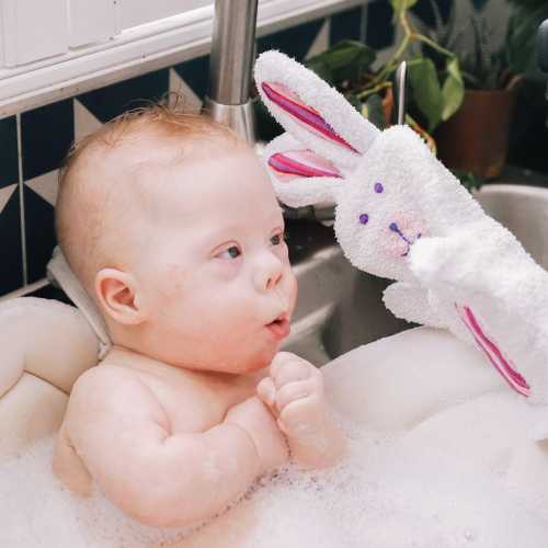 Bunny Puppet Washcloth | Kids Washcloth | Fun Bath Time
