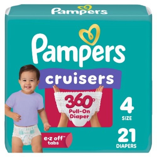 Pampers Cruisers 360 Diapers Jumbo Pack - Size 4 - 21ct