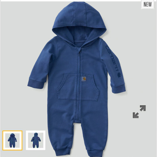 Boys' Long Sleeve Re-Engineered Garment Dye Hooded Coverall (Baby) | Licensed | Carhartt