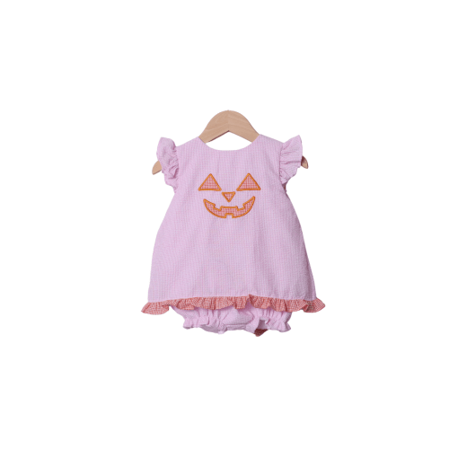 Seersucker Jack O Lantern Skirted Bubble