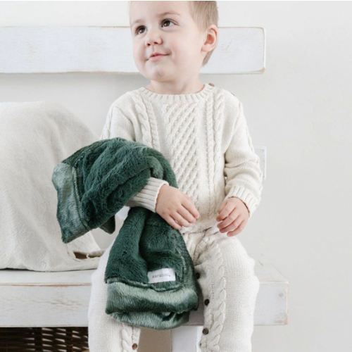 Saranoni Lush Mini Blankets | Color: Hunter