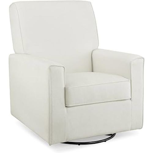 Delta Children Sophie Nursery Glider Swivel Chair with LiveSmart Performance Fabric Fabric, Light Cream