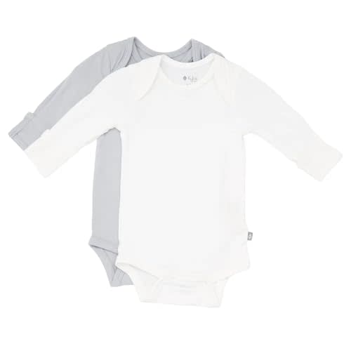 KYTE BABY Rayon made from Bamboo Long Sleeve Baby Bodysuits, 2-Pack