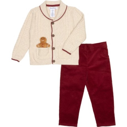 Tommy Bahama Infant Boys Cardigan Sweater, Corduroy Pants and Stuffed Toy Set - 3-Piece - Save 50%