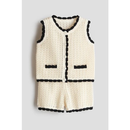 2-piece Pointelle-knit Cotton Set, 2T