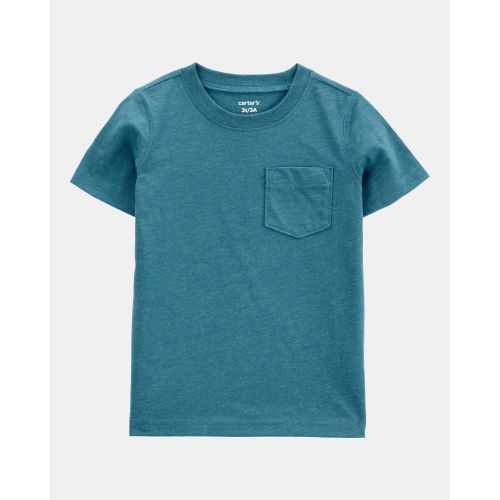 Toddler Boy Solid Short-Sleeve Pocket Tee - Teal | Carter's