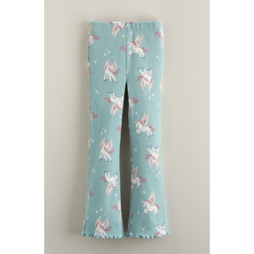 Kids' Rib Print Flare Leggings, 3T