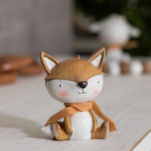 Whimsical Sitting Fox Figurine