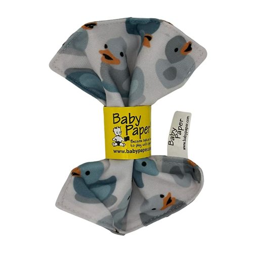 Original Baby Paper - Crinkle Teether and Sensory Toy for Babies and Infants | Duckies Print | Non-Toxic, Washable | Great for Baby Showers