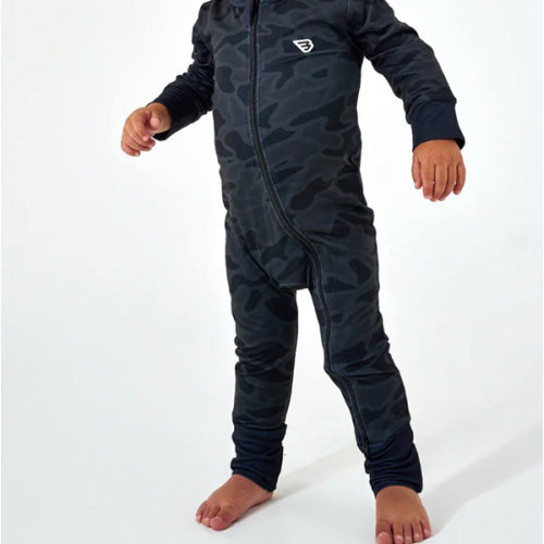 Black Camo Baby Zip Up | Outdoor Infant Gift | BURLEBO