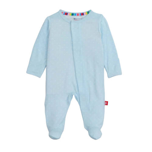 Pin Dot Footie- Blue