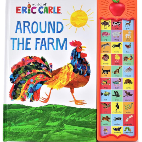 World of Eric Carle, Around the Farm 30-Button Animal Sound Book - Great for First Words - PI Kids