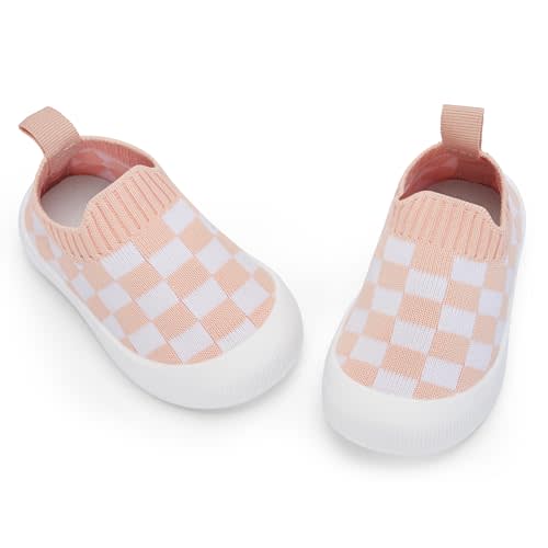 BACSAC Baby Toddler Unisex Infant Shoes Boys Girls Beige Mesh Breathable Non-Slip Soles 6-36 Months