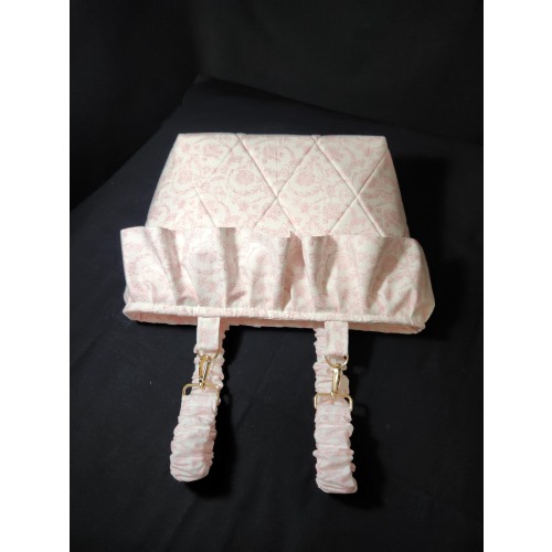 Chinoiserie Floral Stroller Caddy: Quilted Cotton Pram Organizer