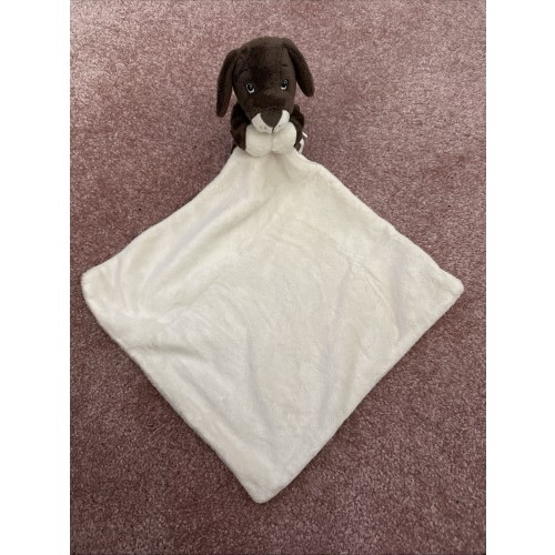 BOBO Buddies Brown Plush Puppy Dog Lovey Security Blanket Cream Soft