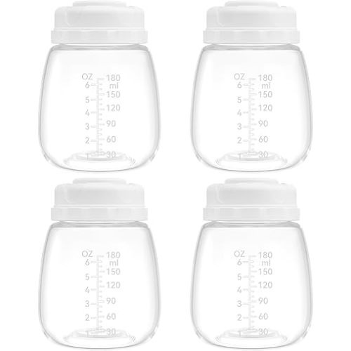 Replacement Pump Bottles for Spectra/Motif Luna/Most Wide-Mouth Flanges, S1 S2 Milk Storage Bottle for Pumping, 6oz/180ml