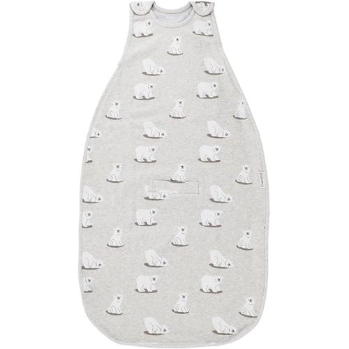 Woolino 4 Season Sleep Sack - Ultimate Merino Wool and Organic Cotton Sleeping Bag - Two-Way Zipper Adjustable Universal Size Sleep Sack for Baby (2-24 Months) - Polar Bear