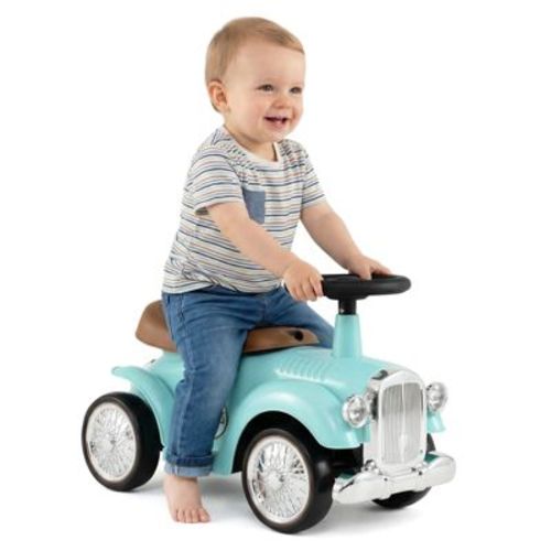 Costway Retro Kids Ride-on Toy Kids Sit to Stand Vehicle with Working Steering Wheel Green