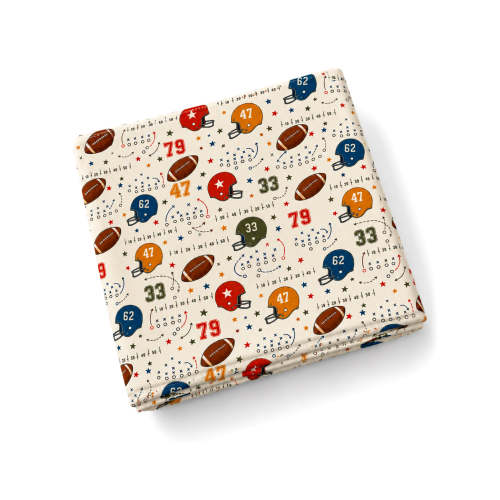 Bamboo Baby Swaddle – Vintage Football Playbook | Soft & Breathable – SpearmintLOVE