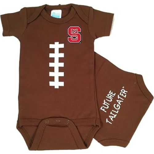 North Carolina NC State Wolfpack Baby Football Onesie Bodysuit