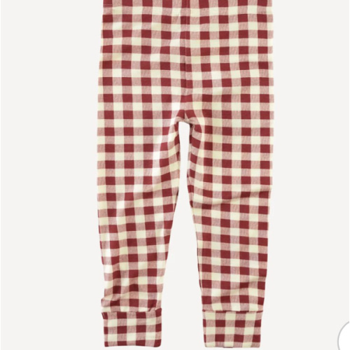 cuffed legging | berry gingham | bamboo