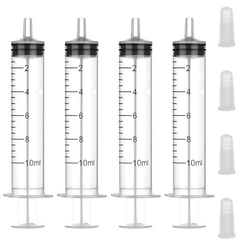 10 Pack 10ml Syringes for Liquid with Cap,Colostrum Syringe Individually Wrapped for Pet Feeding,Oral,Scientific Labs
