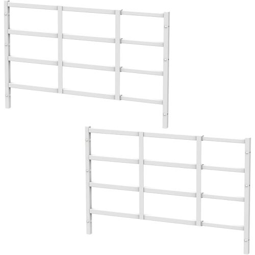 Fixed Window Safety Guard 19”x 38” *2 Pack Adjustable Width Prevents Accidental Falls,Non-Egress, Tamper Resistant Screws Included,White