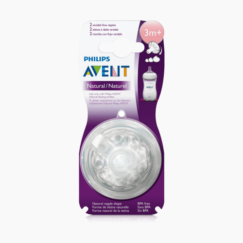 Philips Avent Natural Nipples (2 Pack) - Variable Flow