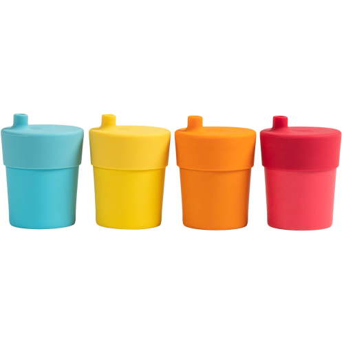 Weesprout Toddler Sippy Cups with Lids, Made with Bamboo, 10oz, Set of 4