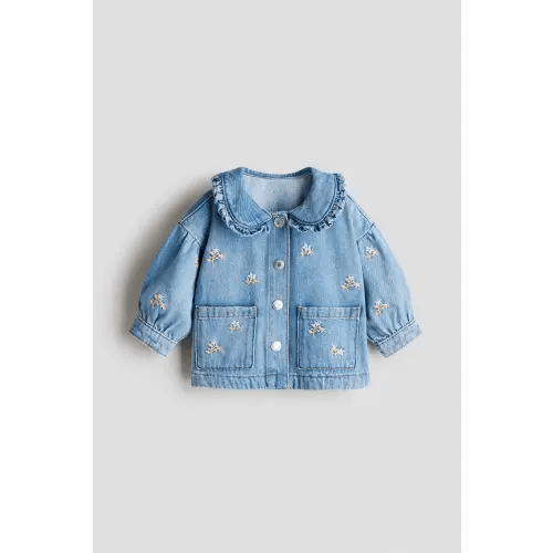 Embroidery-detail Denim Jacket