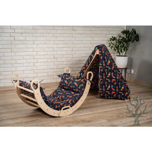 Montessori Climbing Set 5in1: Triangle, Arch, Climber, Tent & Pillow