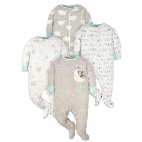 Gerber Baby Girls 4-Pack Sleep 'N Play Footie