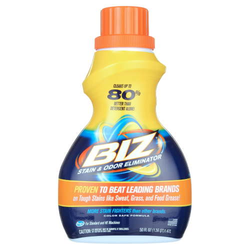 BIZ Stain and Odor Eliminator Liquid for Tough Stains, 50 fl oz