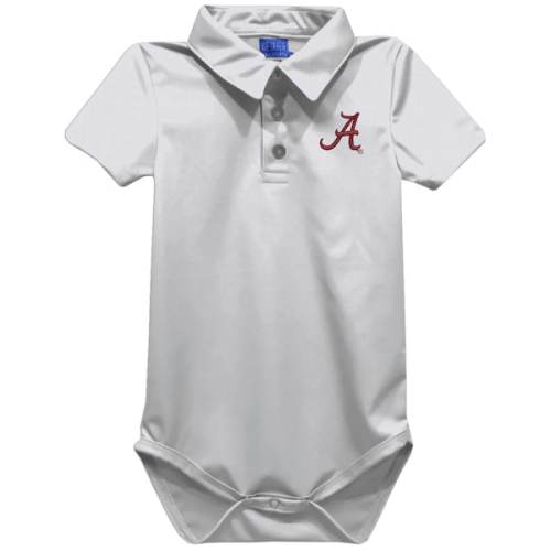 Infant Vive La Fete White Alabama Crimson Tide Polo Bodysuit