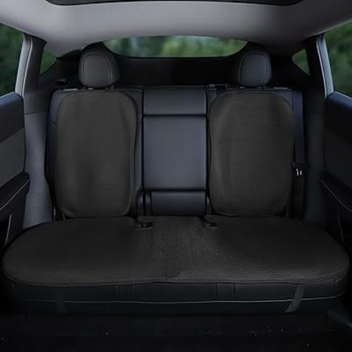 TOPABYTE Rear Car Seat Covers Custom Fit for Tesla Model Y Juniper 2020-2026 Breathable Interior Seat Cushion Protector All Season Protection