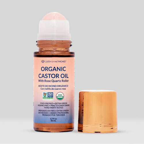 Castor Oil Rose Quartz Roll-On